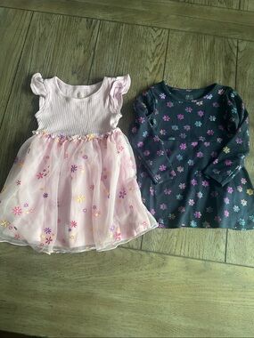 Lot of 2 Toddler Girl Dresses Size 24M / 2T: Jumping Beans & Falls Creek